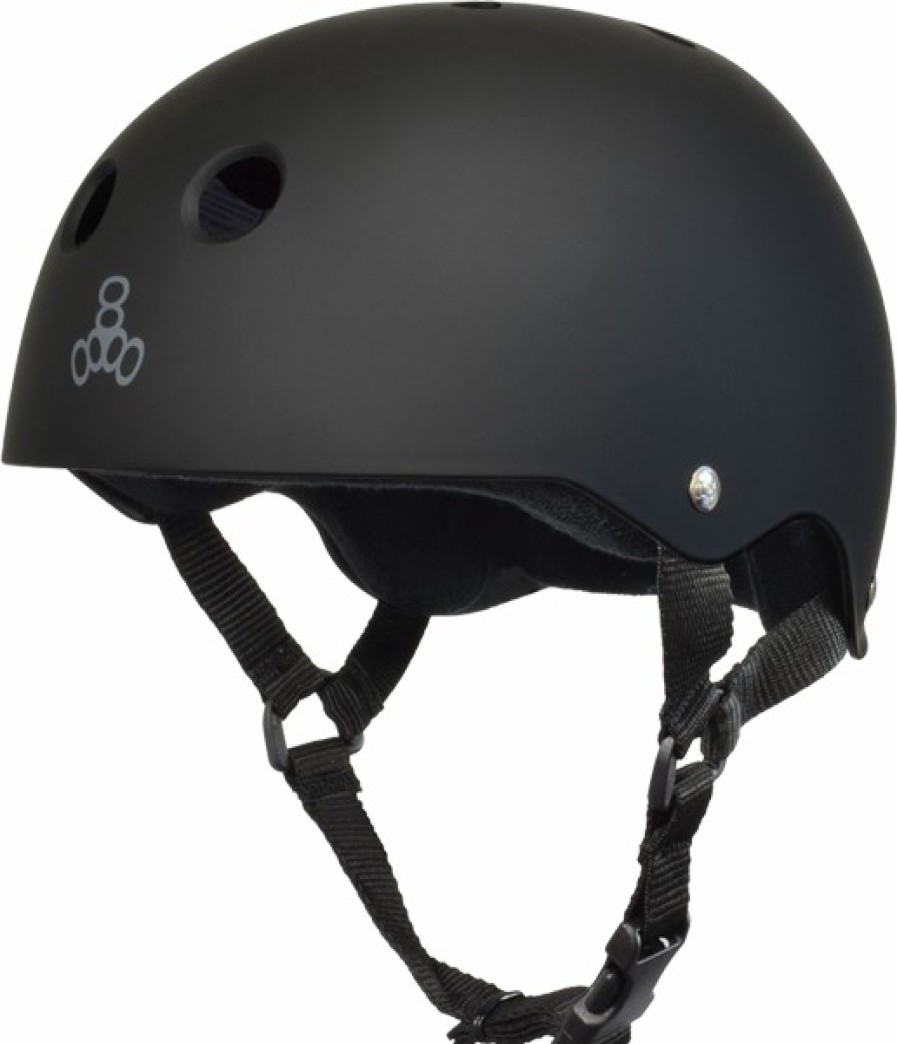 Clothing & Accessories triple eight | T8 Helmet Blk Rubber/Blk – Xl