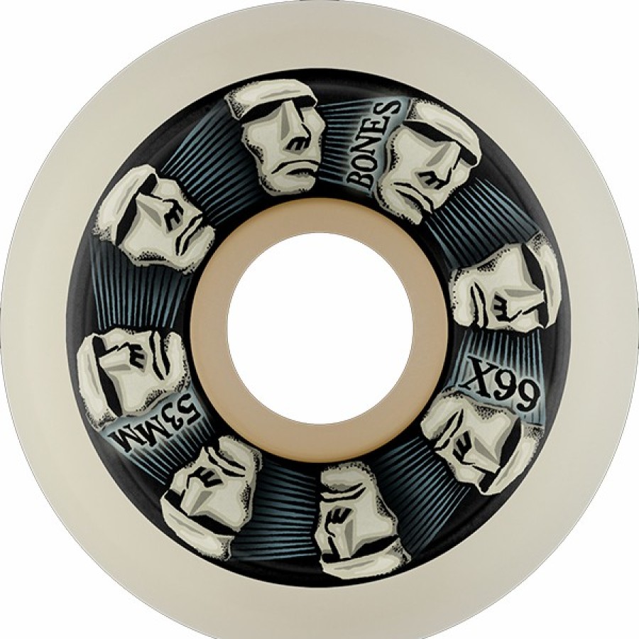 Components Bones Wheels | Bones Xf X99 V5 Sidecut 53Mm 99A Head Rush Nat X4