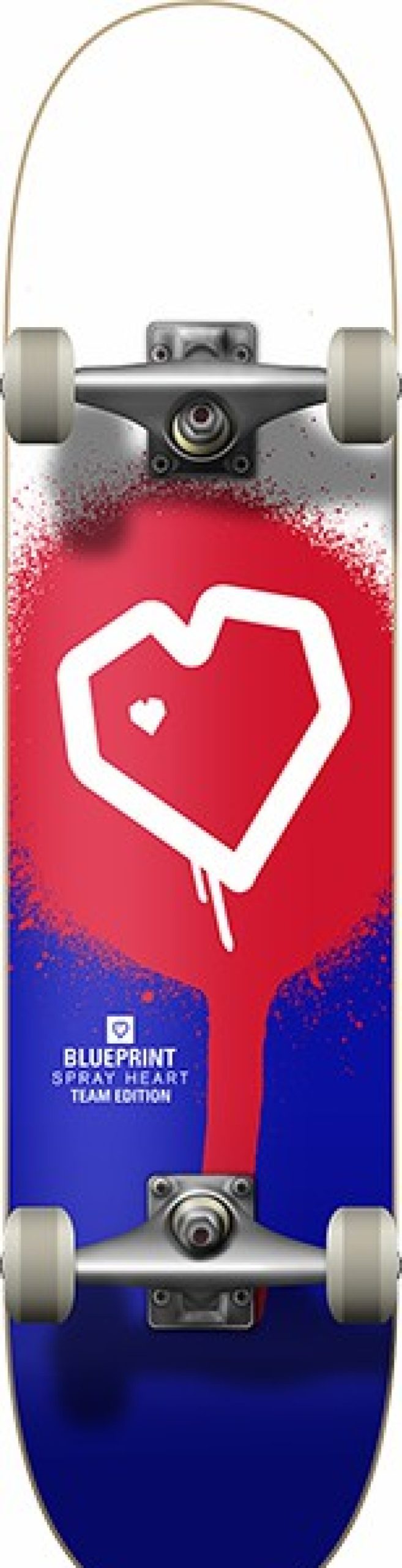 Skateboards Blueprint | Blueprint Spray Heart Complete-7.75 Red/Blue