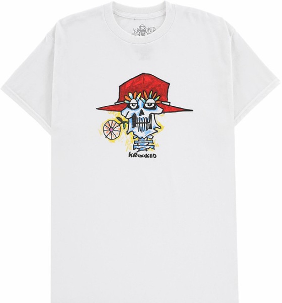 Clothing & Accessories KROOKED | Krk Muerte Ss S-White