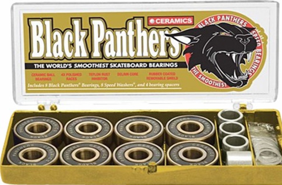 Components Shortys | Shortys Black Panthers Ceramic Bearings Single Set – 100