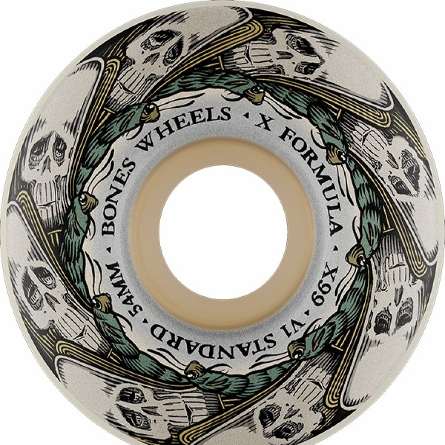 Components Bones Wheels | Bones Xf X99 V5 Sidecut 54Mm 99A Head Rush Nat X4