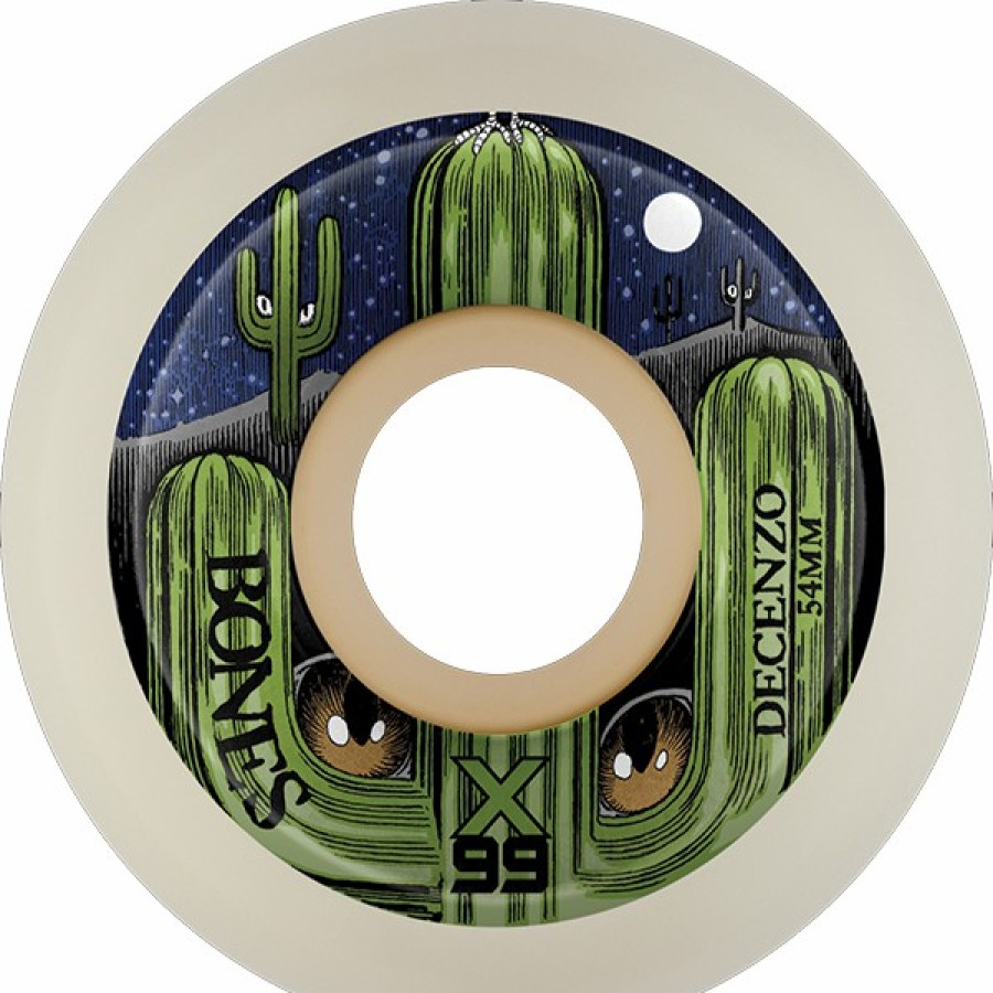 Components Bones Wheels | Bones Decenzo Xf V5 Cat Eye Cacti 54Mm 99A Nat X4