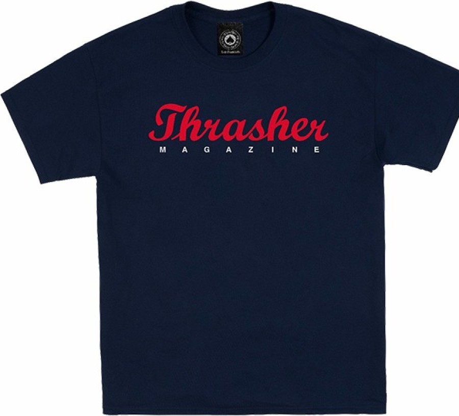 Clothing & Accessories Thrasher | Thrasher Script Ss S-Navy