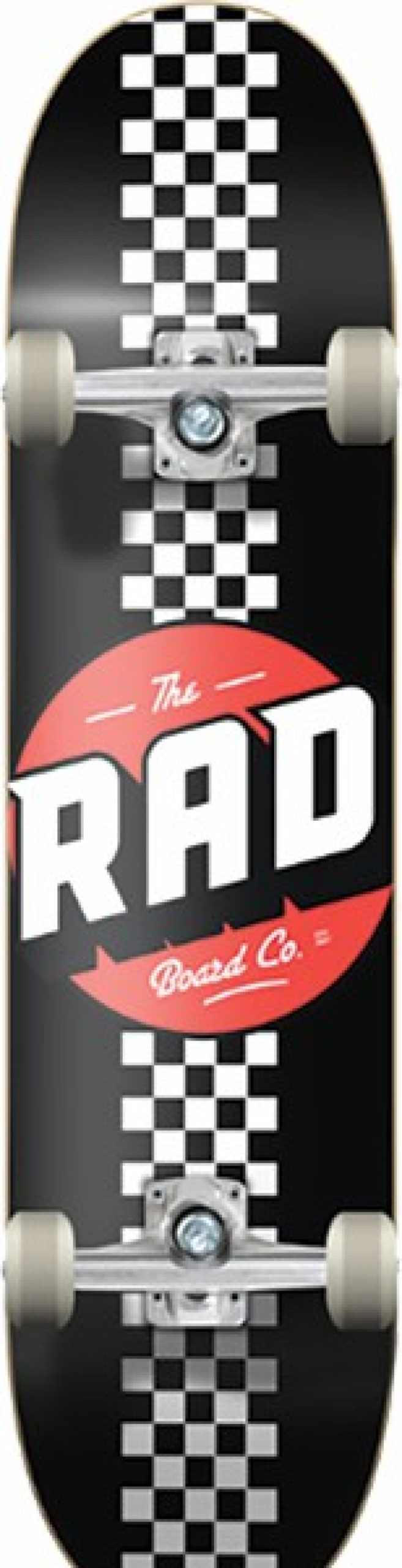 Skateboards Rad | Rad Checker Stripe Complete-8.0 Blk/Wht