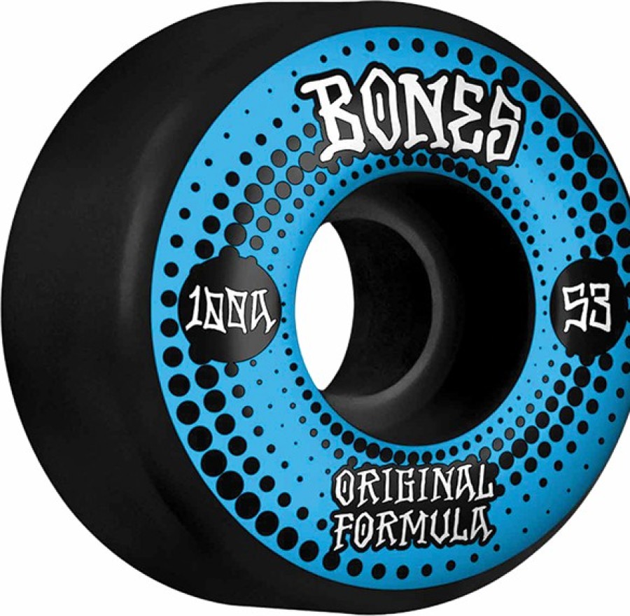 Components Bones Wheels | Bones 100'S Og V4 Originals 53Mm 100A Black X4