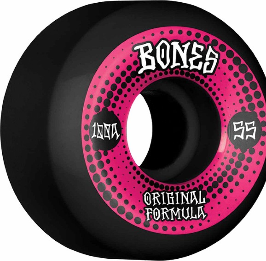 Components Bones Wheels | Bones 100'S Og V5 Originals 55Mm 100A Black X4