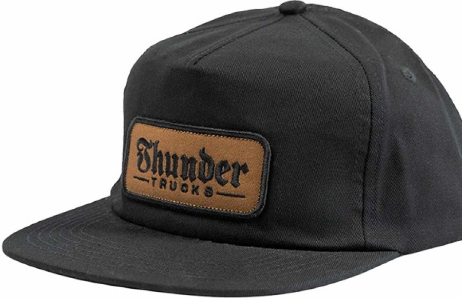 Clothing & Accessories THUNDER TRUCKS | Thunder Script Patch Hat Adj-Blk/Brwn