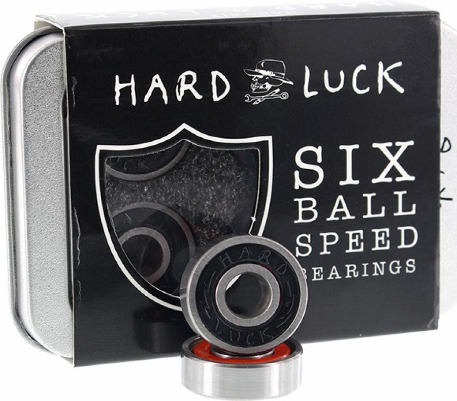 Components Hard Luck | Hard Luck Hard Six 6-Ball Bearings Black 1Set