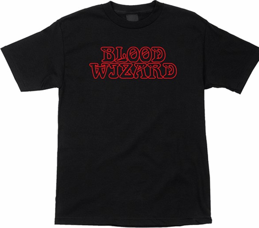 Clothing & Accessories Blood Wizard | Bw Outline Logo Ss S-Black