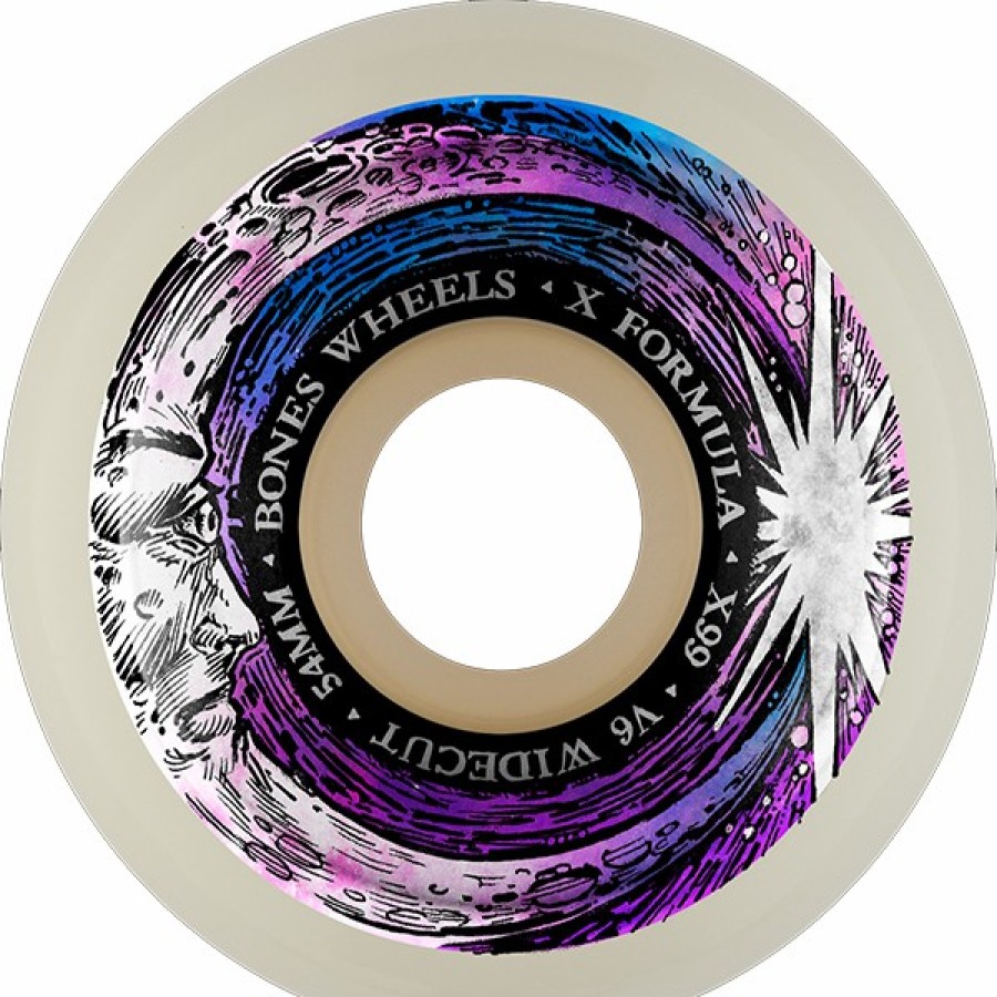 Components Bones Wheels | Bones Xf X99 V6 Wide-Cut 54Mm 99A Moon Beam Nat X4