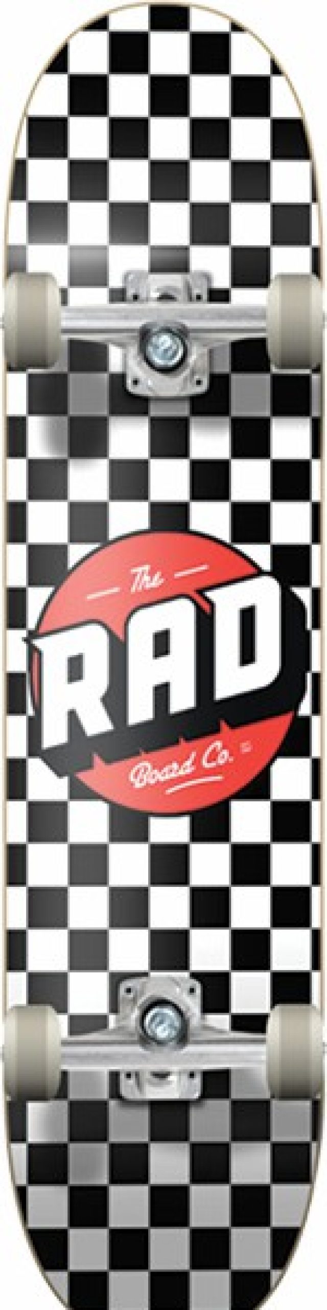 Skateboards Rad | Rad Checker Complete-8.0 Wht/Blk W/Red