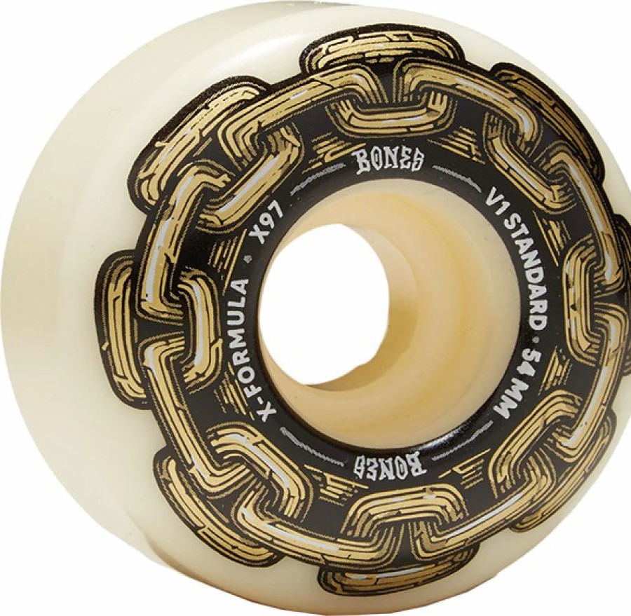 Components Bones Wheels | Bones Xf X97 V1 Std 54Mm 97A Gold Chain Nat X4