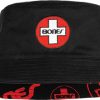 Clothing & Accessories Bones Bearings | Bones Bearings Swiss Reversible Bucket Hat Blk/Red