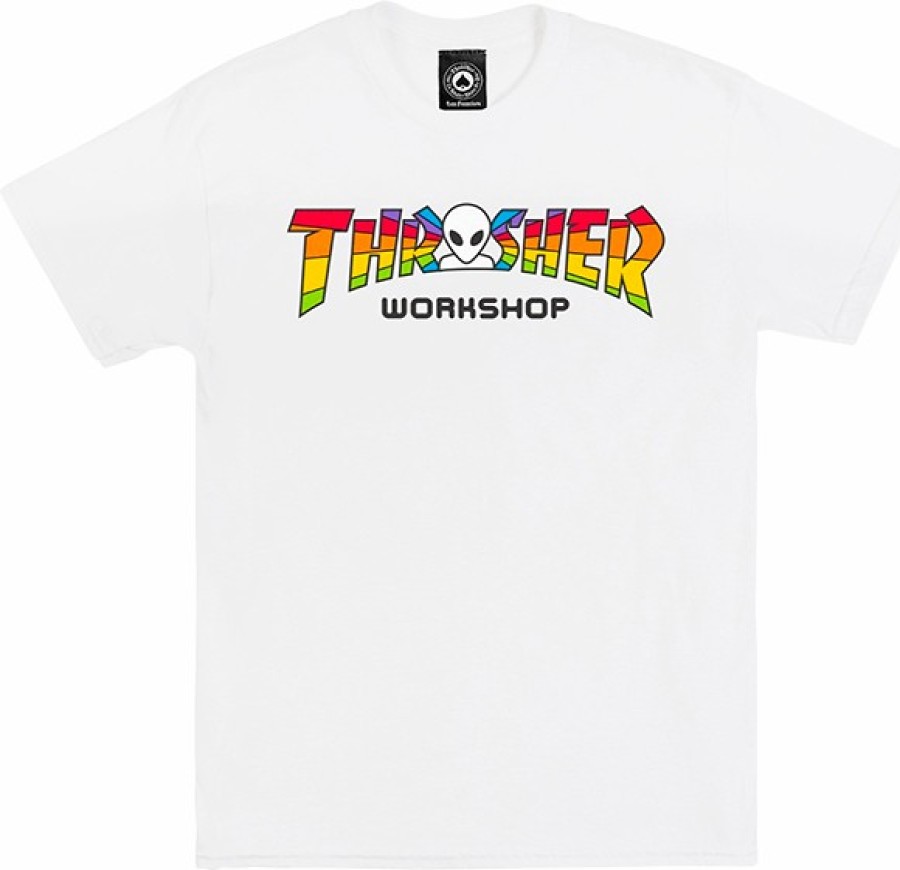 Clothing & Accessories Thrasher | Thrasher X Aws Spectrum Ss S-White