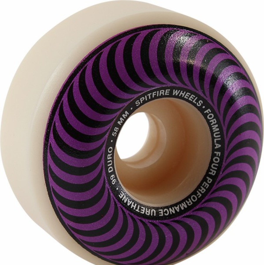 Components Spitfire | Sf F4 99A Classic Swirl 58Mm Wht W/Purple X4