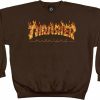 Clothing & Accessories Thrasher | Thrasher Inferno Crew/Swt S-Dark Chocolate