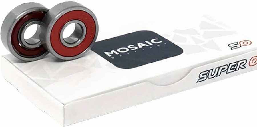 Components MSC | Mosaic Super 0 Abec-5 Bearings Sil/Red