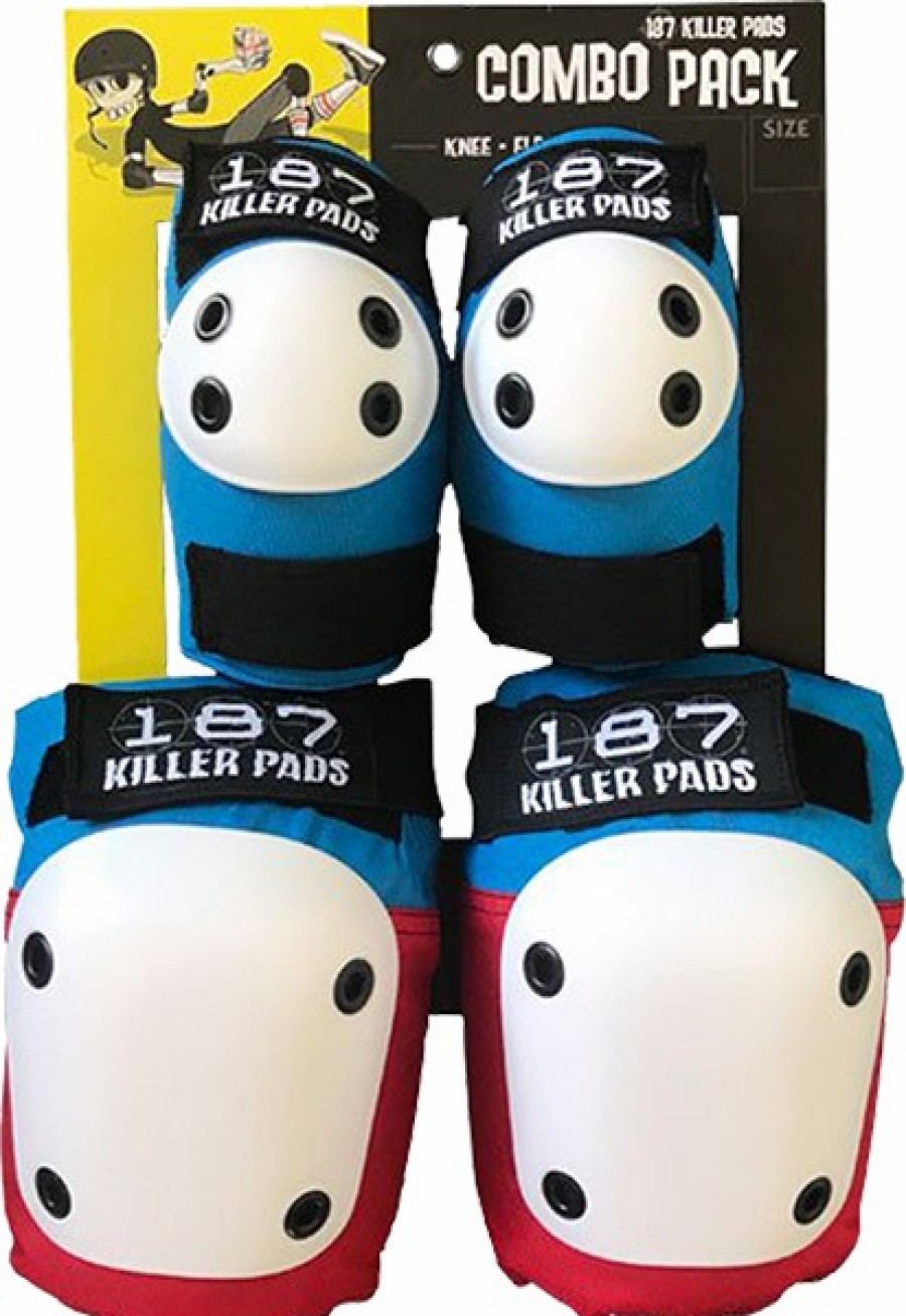 Clothing & Accessories 187 | 187 Combo Pack Knee/Elbow Pad Set Xs-Red/Wht/Blu – 10R