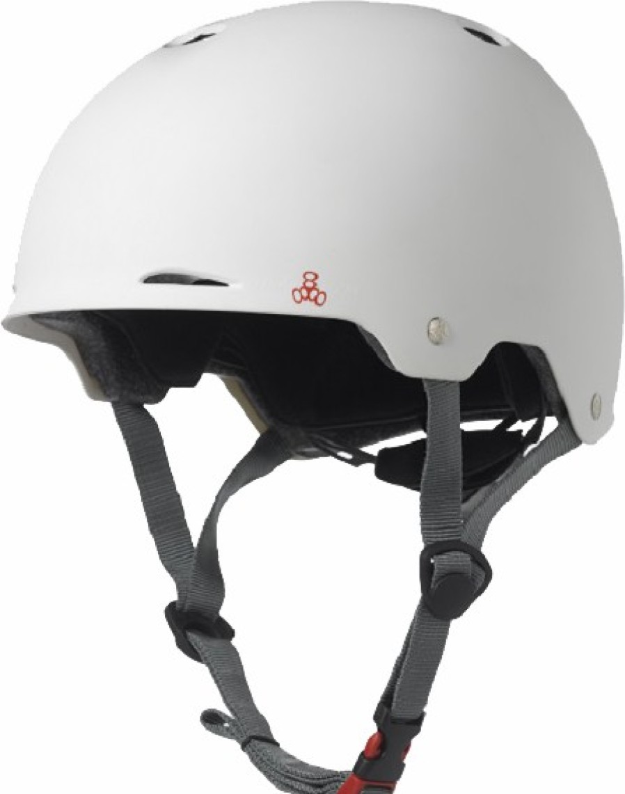 Clothing & Accessories triple eight | T8 Gotham Helmet White Matte Rubber Cpsc/Astm – S/M