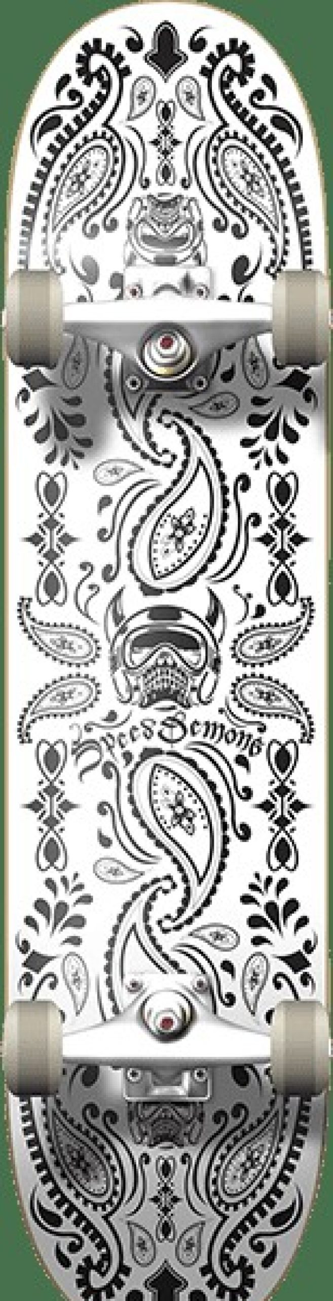 Skateboards Speed Demons | Sd Bandana Complete-8.0 Blk/Wht