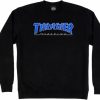 Clothing & Accessories Thrasher | Thrasher Outlined Crew/Swt S-Black/Blue