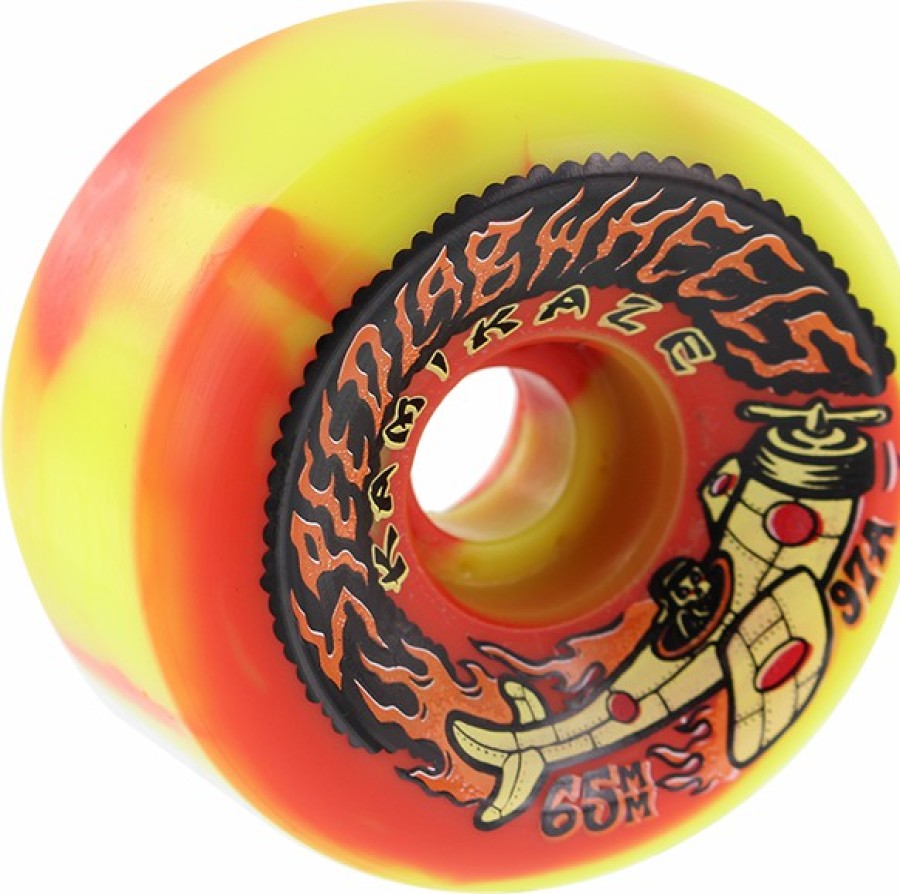 Components Speed Lab | Speedlab Kamikaze 65Mm 97A Yel/Red Swirl X4